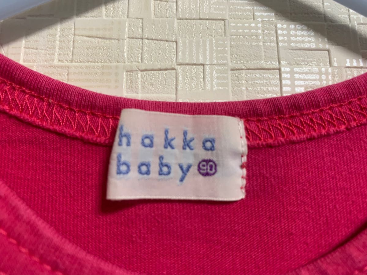 hakka baby/ハッカベビー　半袖Tシャツ パフスリーブ　ピンク