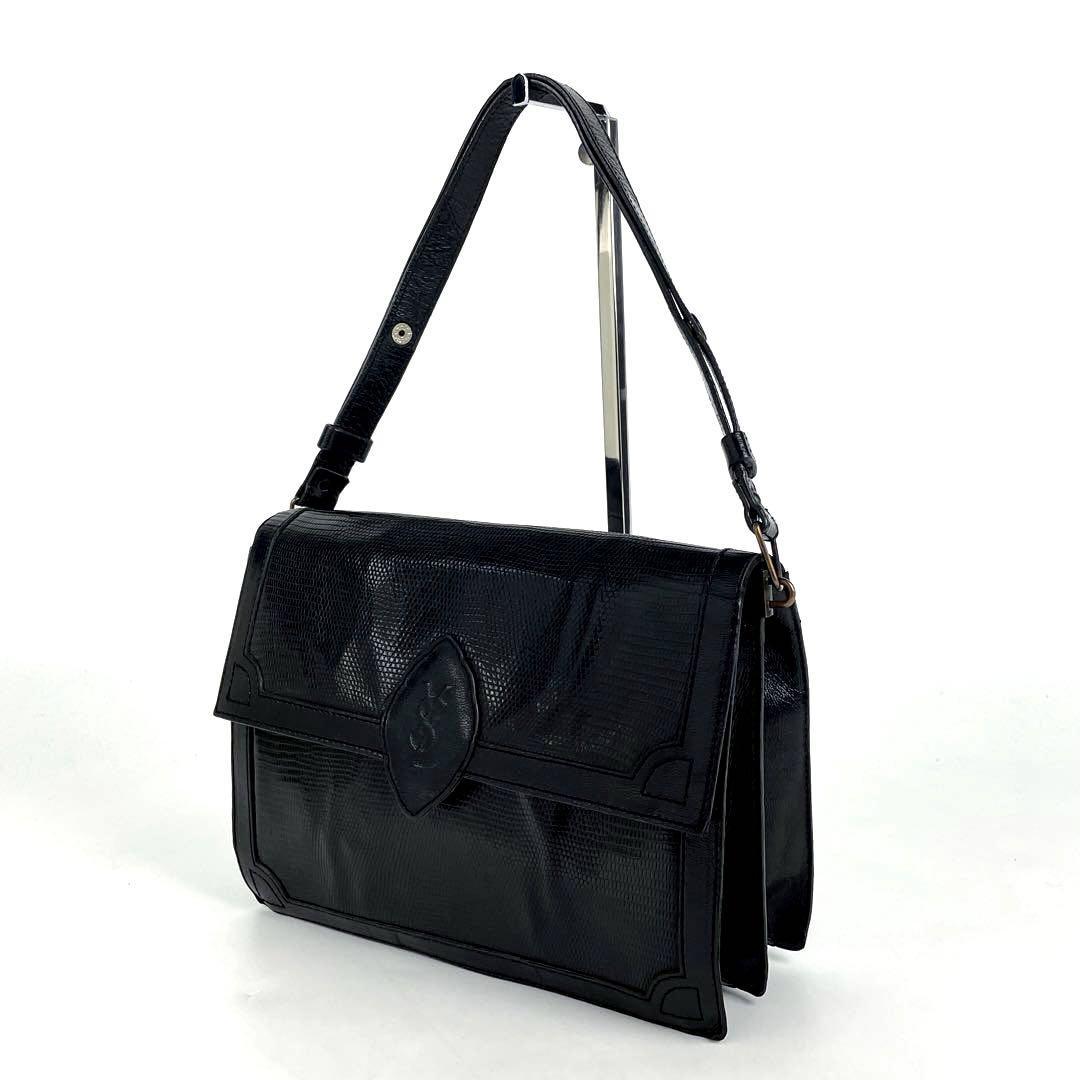イヴサンローラン YSL ロゴ レザー 2way ショルダーバッグ 黒