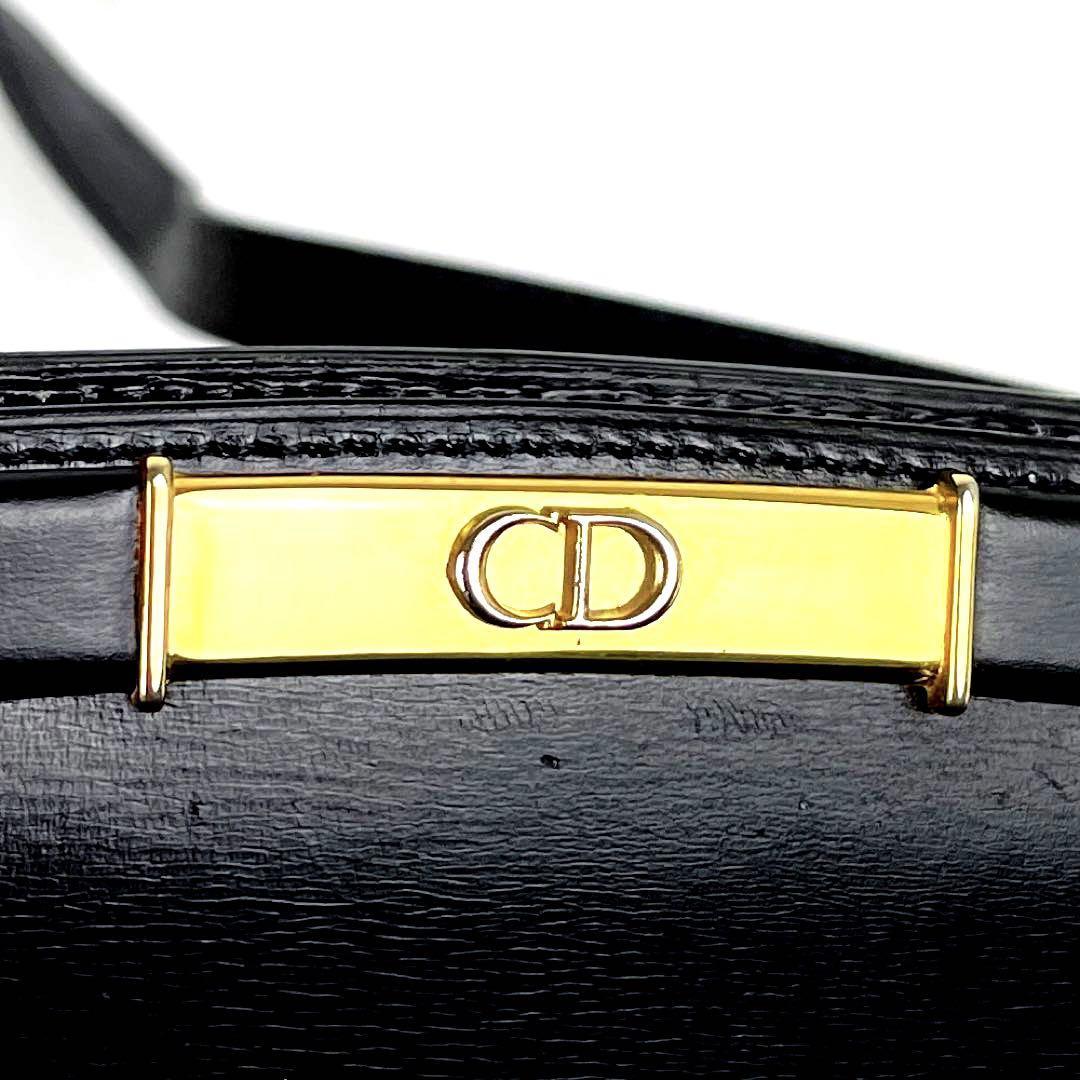Christian Dior ショルダーバッグ 肩掛け ゴールド金具 ブラック