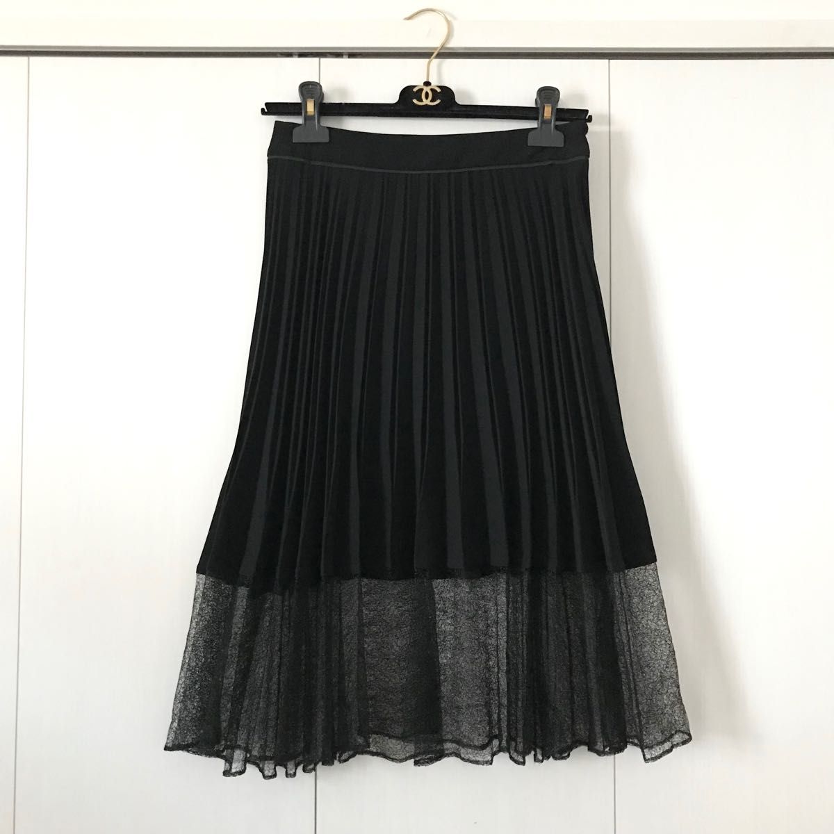 極美品 レース プリーツスカート ラグ&ボーン rag&bone 黒 ブラック