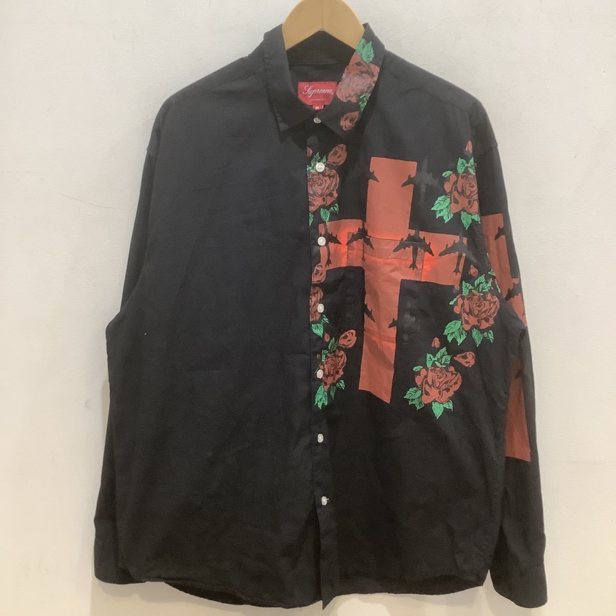 Supremeシュプリーム シャツ 2023S/S Destruction Of Purity Shirt ブラック プリント サイズM 615352