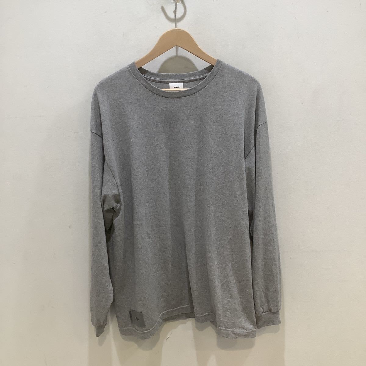 WTAPS ダブルタップス 2023 S/S PEAK OUT LS Tee ピークアウト 長袖Tシャツ グレー 02 614594