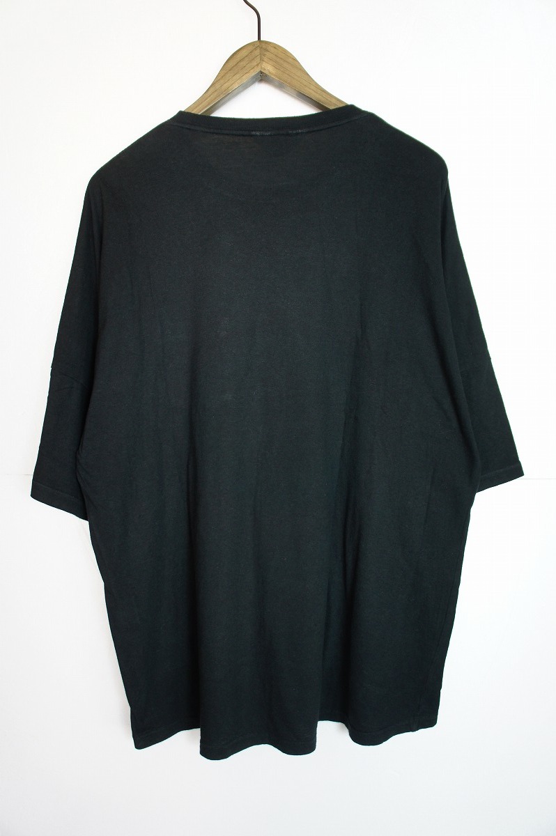 15SS UNUSEDアンユーズド US0927 Oversized T-Shirt ビッグシルエット オーバーサイズ ポケット Tシャツ 半袖カットソー 黒130N_画像2