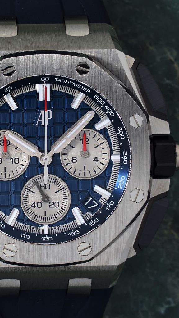  стандартный товар Audemars Piguet aAudemarsPiguet хронограф наручные часы ROYALOAKOFFSHORE Royal дуб offshore 43 мм как новый действующий 26420TI.OO.A027CA01