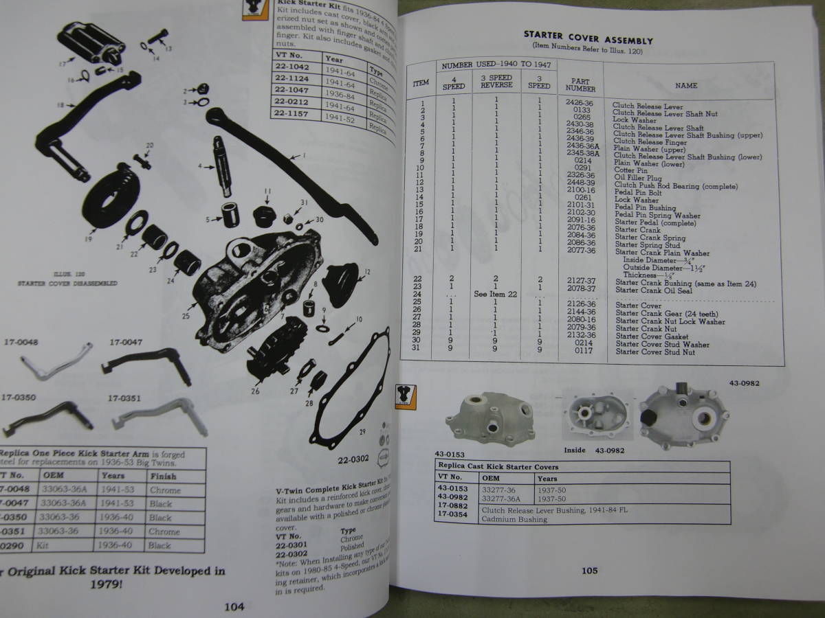 48-0928　ナックルヘットOHV.1936-1947　サービス、パーツ、マニュアル（在庫のみ　ハーレー（カチナパーツ_画像8