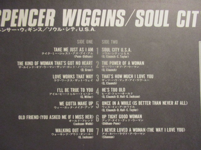 ★ Spencer Wiggins ： Soul City U.S.A. LP ☆ (( 60's Goldwax サザンソウル Deep Soul / 落札5点で送料当方負担_画像3