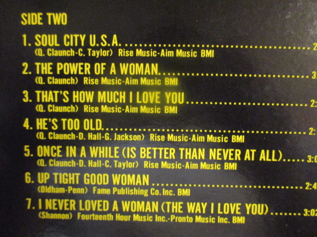 ★ Spencer Wiggins ： Soul City U.S.A. LP ☆ (( 60's Goldwax サザンソウル Deep Soul / 落札5点で送料当方負担_画像5