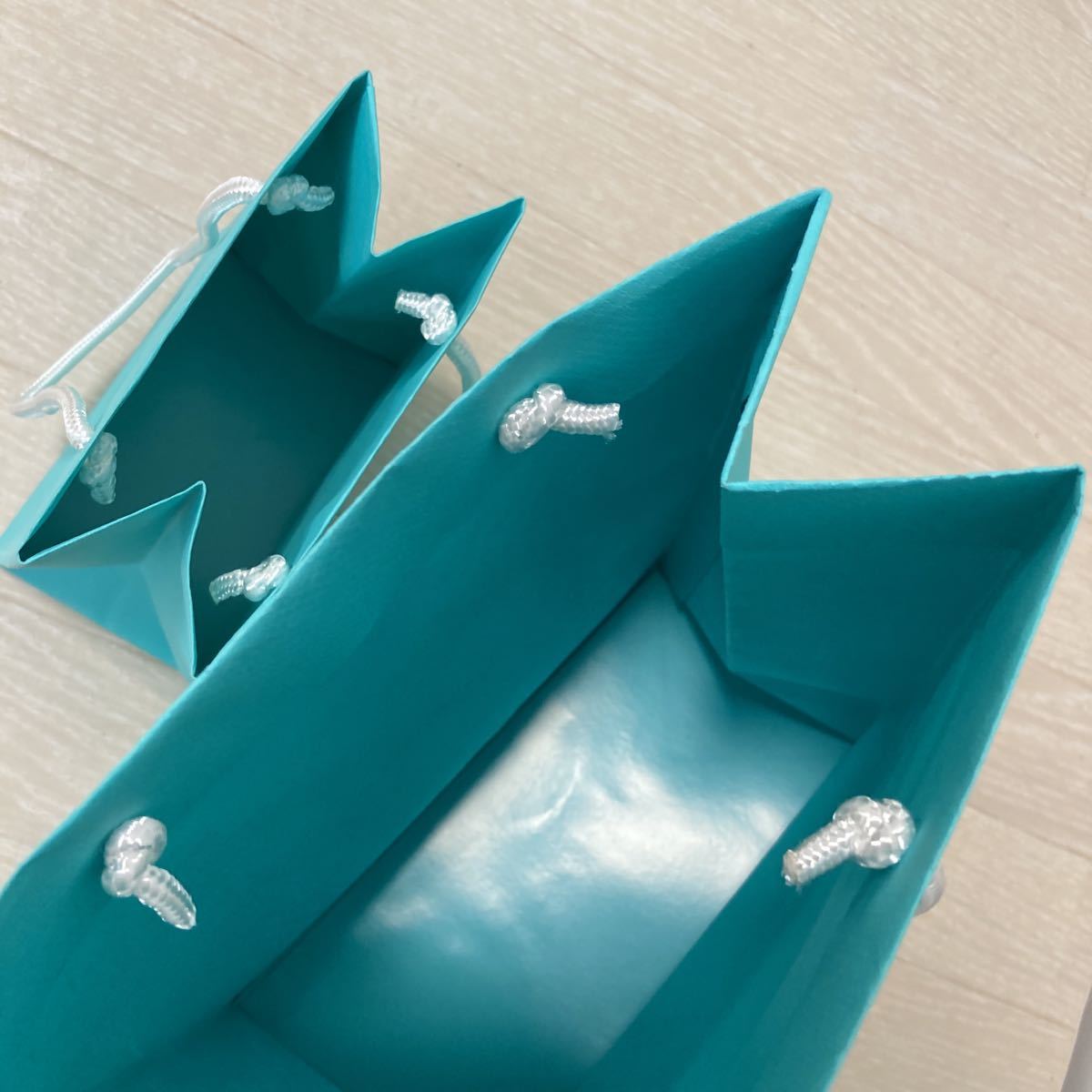 ティファニー TIFFANY&Co ショップ袋 2枚セット 美品 ターコイズ ティファニー TIFFANY&Co ショップ袋 2枚セット 美品 ターコイズ