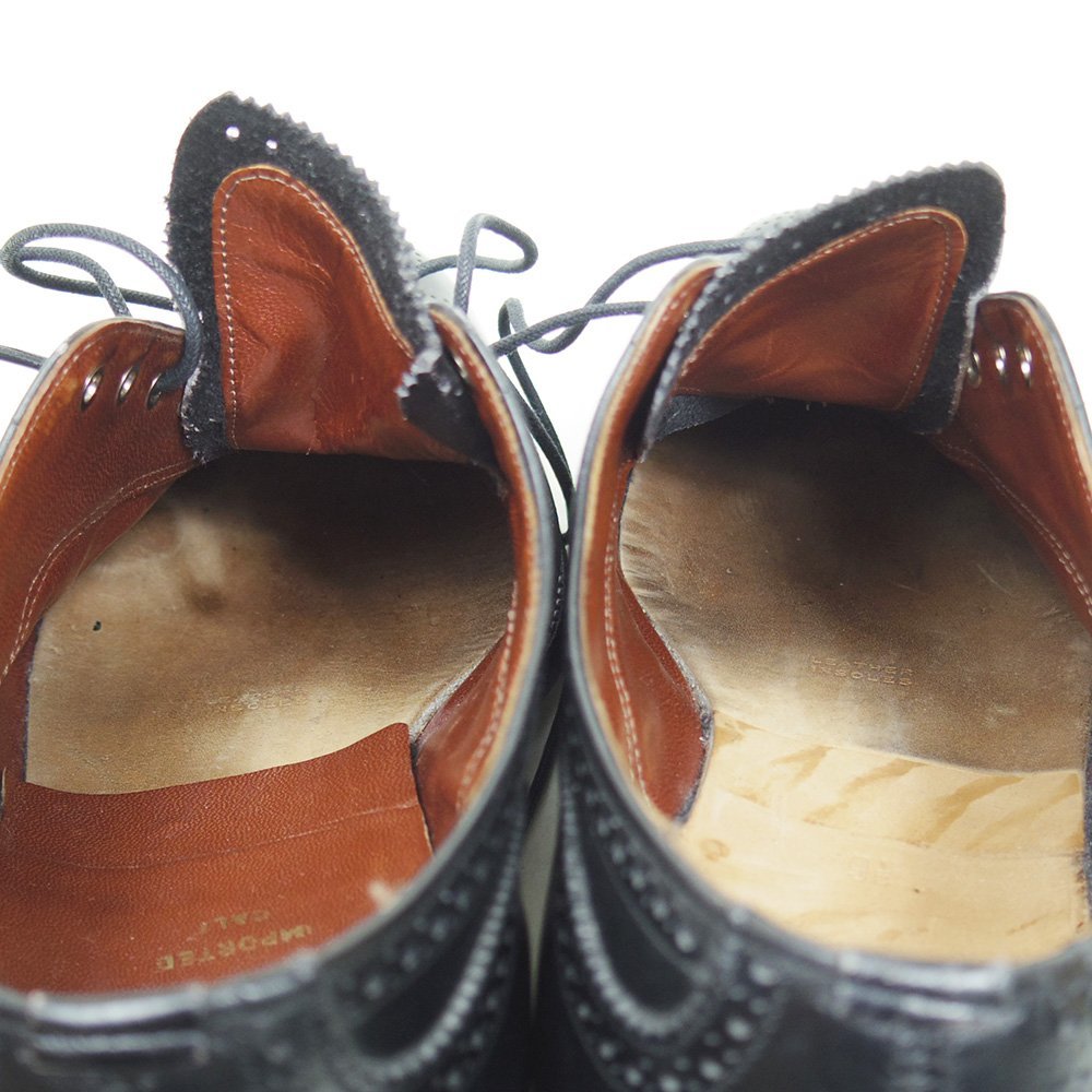 9-1/2 E表記　27.5cm相当　Dack's Finest Quality　ダックス　ウィングチップ　レザーシューズ　カナダ靴　内羽根　ブラック　黒　/U8456_画像9