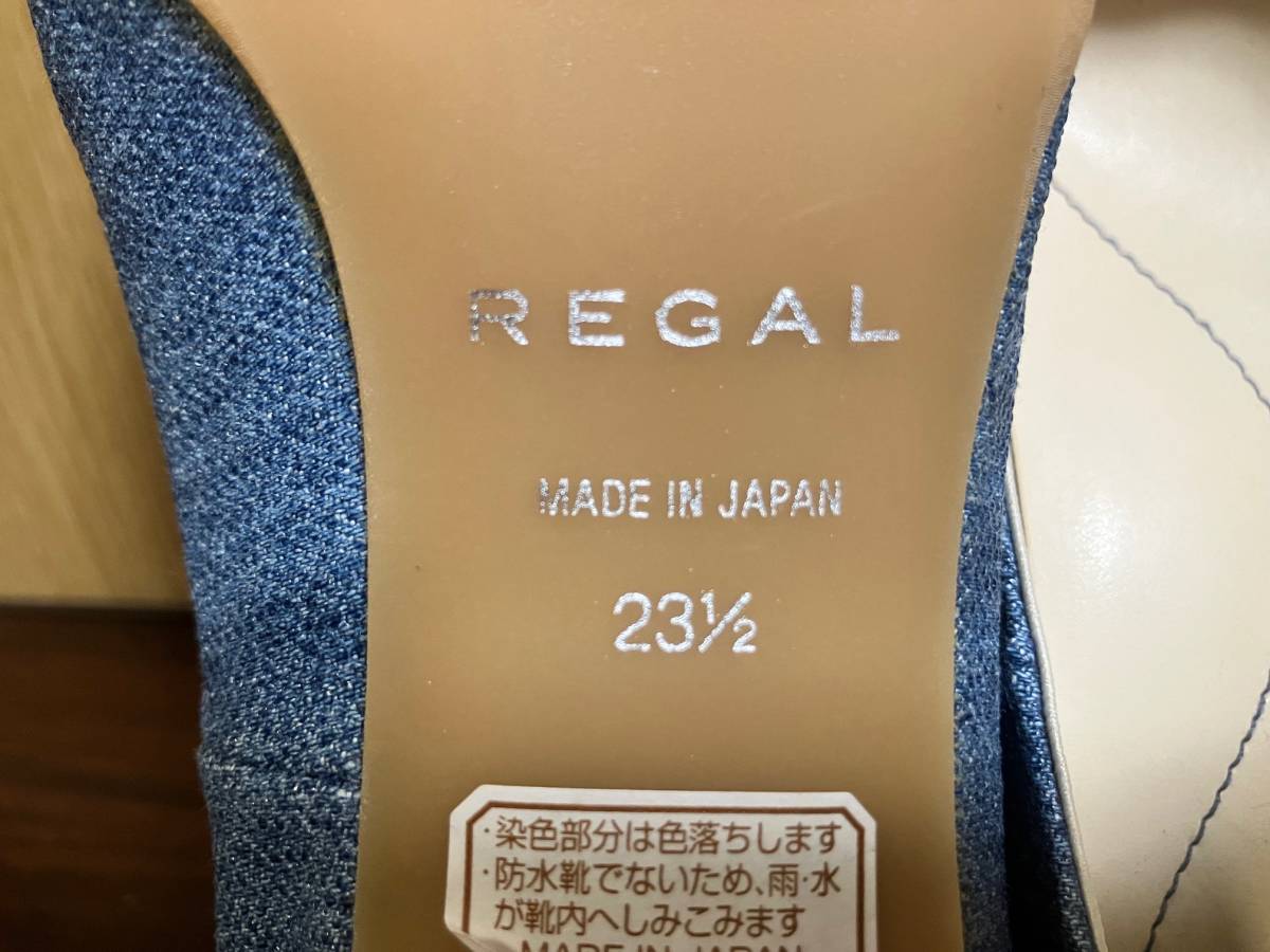 送料込 新品 REGAL リーガル F08L SO18J 23.5cm MADE IN JAPAN 日本製 リボン パンプス 送料無料_画像7