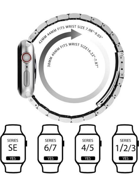 a-668【2022改良モデル】CABOBEコンパチブル Apple Watch Series8/7/6/SE/5/4/3/2/1対応（38/40/41mm，ローズゴールド）_画像3
