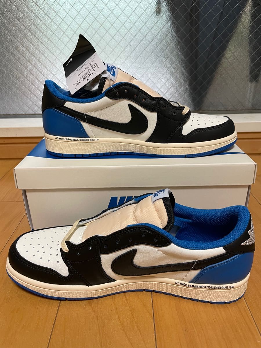 ナイキ　NIKEエアジョーダン1 Low Travis Scott x Fragment26cm新品未使用黒タグ付きSNKRS当選