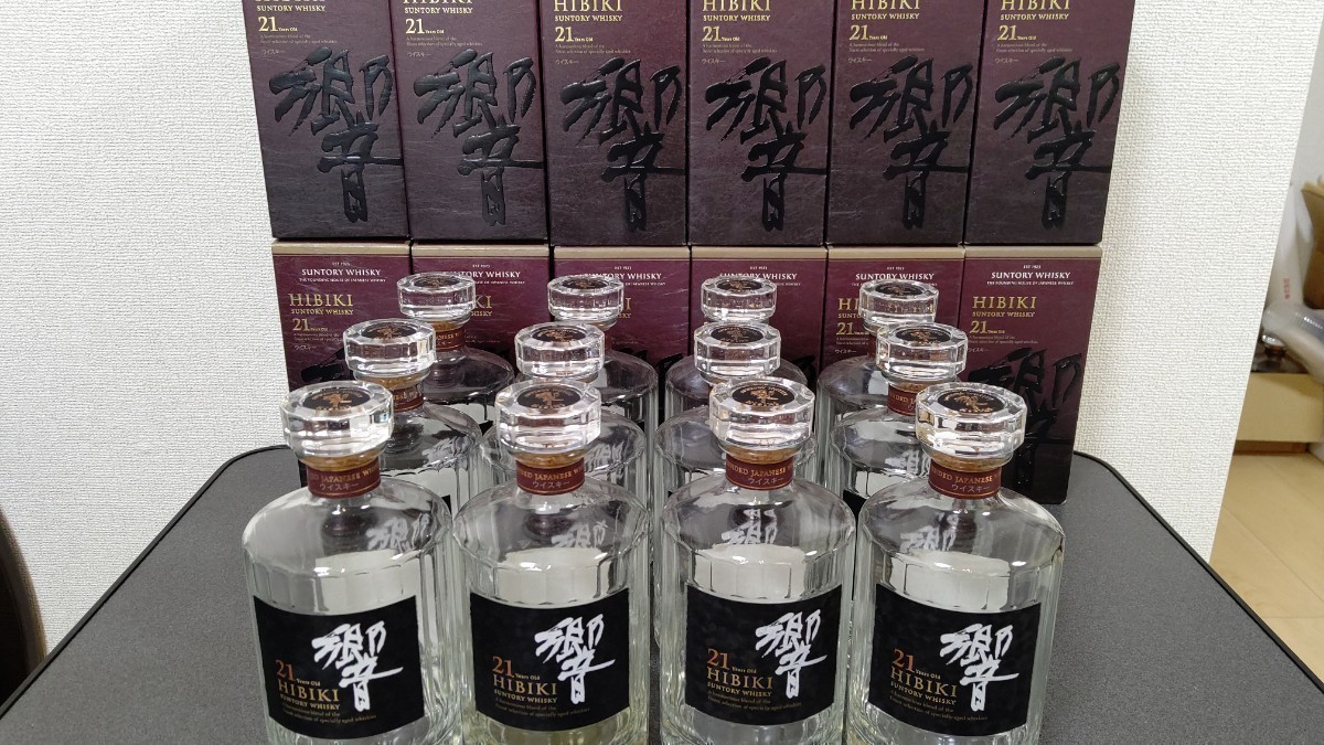 響21年 空瓶+化粧箱12本セット 響21年 SUNTORY サントリーウィスキー