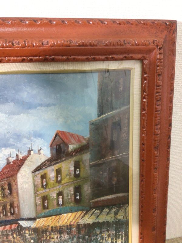 Y.Simon 風景画 額装 油彩画 油絵 絵画 街並み ヨーロッパ Y.Simon 風景画 額装 油彩画 油絵 絵画 街並み ヨーロッパ