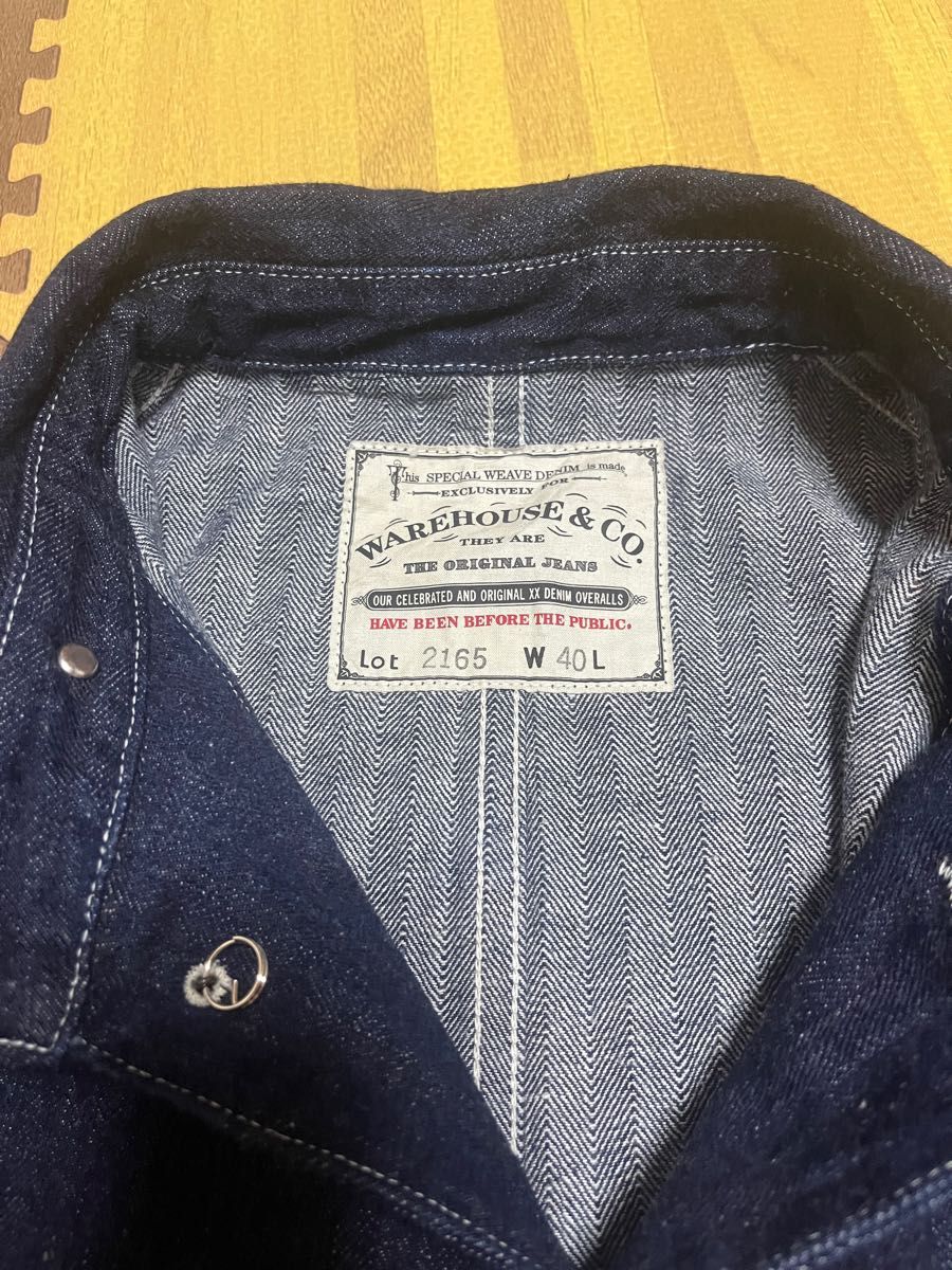 【新品】ウエアハウス LOT2165 ヘリンボーンデニムカバーオール サイズ40 WAREHOUSE
