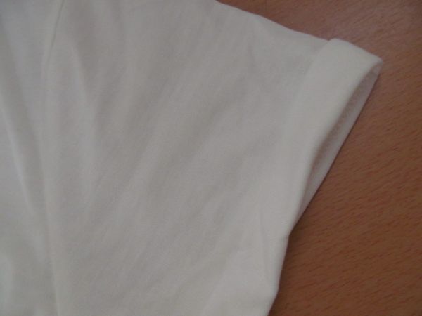 (53966)Raman　レディース　半袖　チュニック　カットソー　Tシャツ　プリント　ホワイト　LL　タグ付き　未使用_カラー　ホワイト