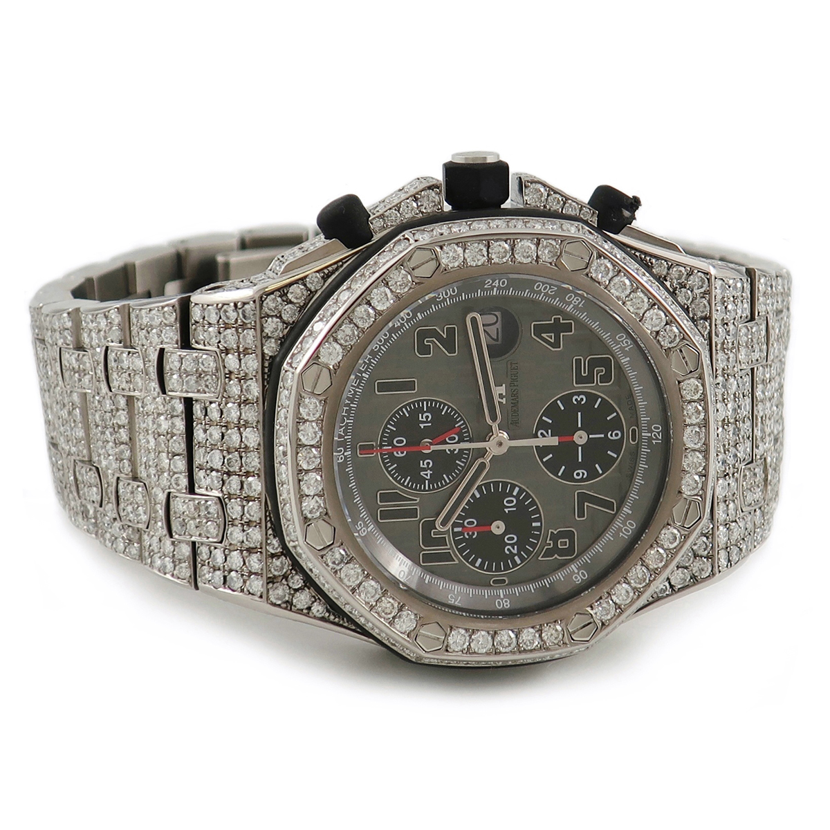 [3 год гарантия ] Audemars Piguet Royal дуб offshore Chrono 26170TI.OO.1000TI.01 diamond чёрный Arabia красный игла самозаводящиеся часы мужские наручные часы 