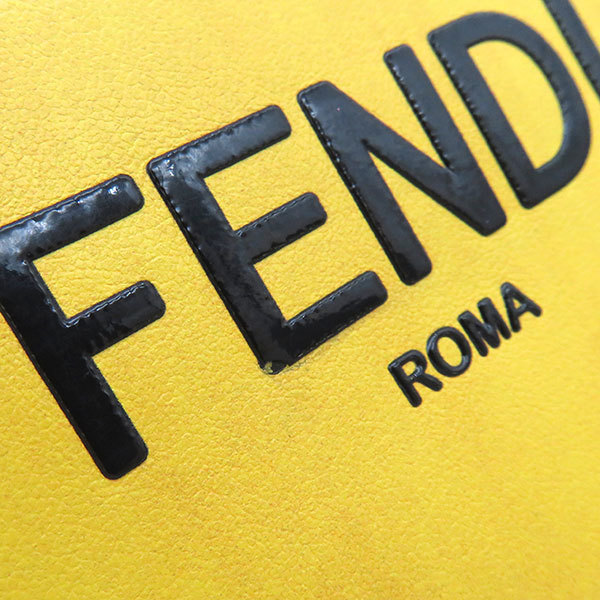 フェンディ 長財布 FENDI ROMA ウォレット ロゴ ジップアラウンド イエロー レザー 7M0210 ラウンドファスナー 