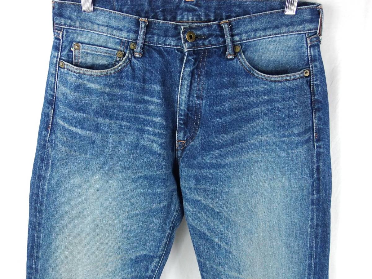 ■JAPAN BLUE ジャパンブルー / JB0563Z / コートジボワールコットン / 日本製 / インディゴ USED加工 セルビッチ デニムパンツ size 31_画像6