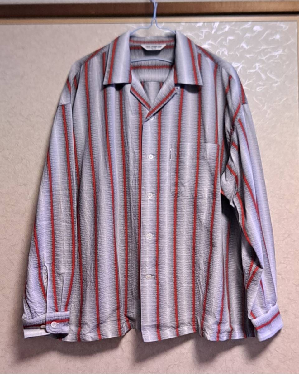 大割引 降谷建志◆cootie snake stripe open neck L/S shirt◆kjロットワイラークーティー Mサイズ 大割引 降谷建志◆cootie snake stripe open neck L/S shirt◆kjロットワイラークーティー Mサイズ