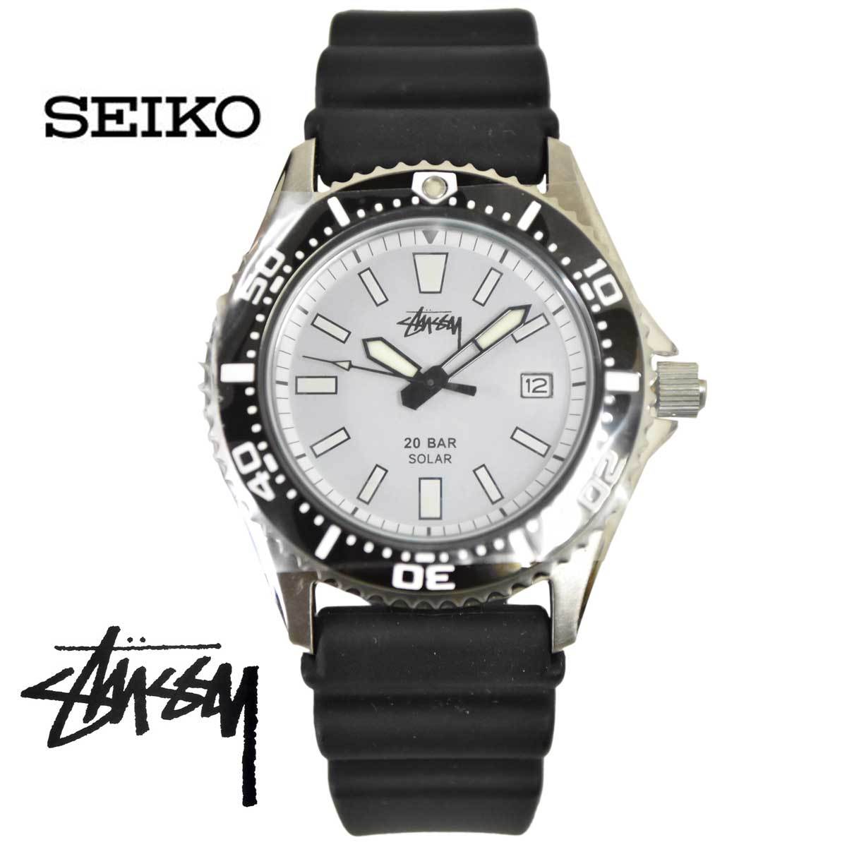 【新品本物】 【新古品・未使用品】2010年発売 STUSSY×SEIKO ステューシー×セイコー 30周年記念コラボ 腕時計 ソーラー式 ▼(40587-627 アナログ(手巻き) 【新品本物】 【新古品・未使用品】2010年発売 STUSSY×SEIKO ステューシー×セイコー 30周年記念コラボ 腕時計 ソーラー式 ▼(40587-627 アナログ(手巻き)