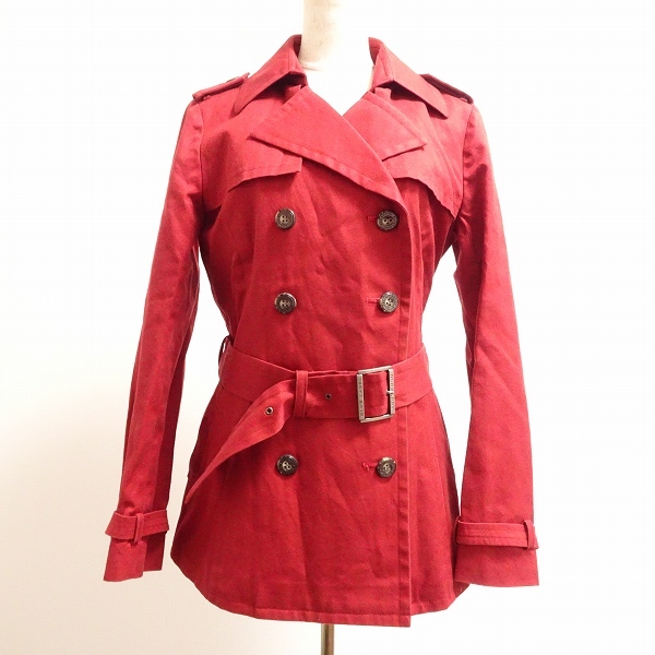 世界有名な 赤 38 コート BURBERRYBLUELABEL バーバリーブルーレーベル