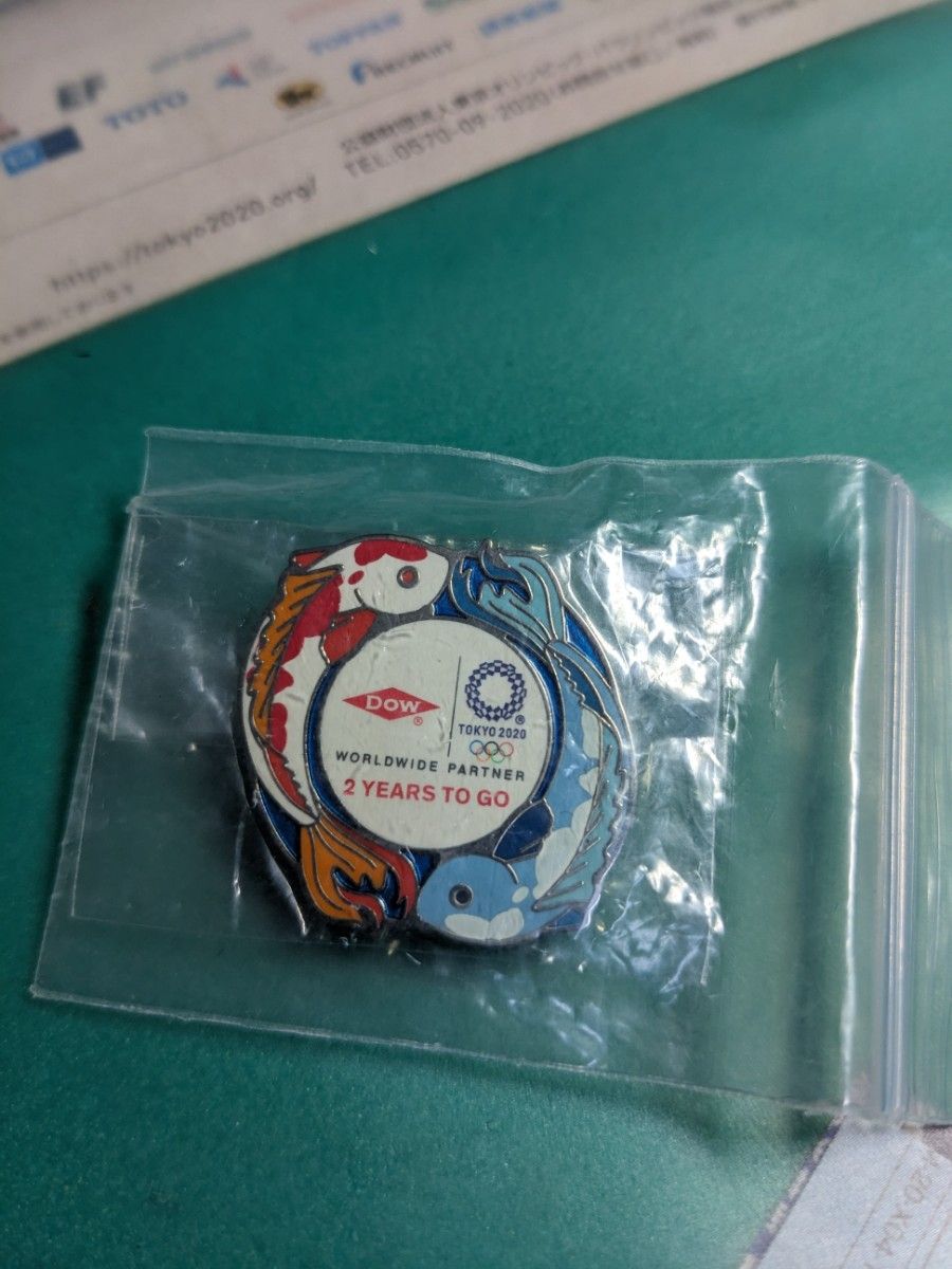 東京2020 オリンピック スポンサー DOW 2YEARS TO GO 非売品 ピンバッジ