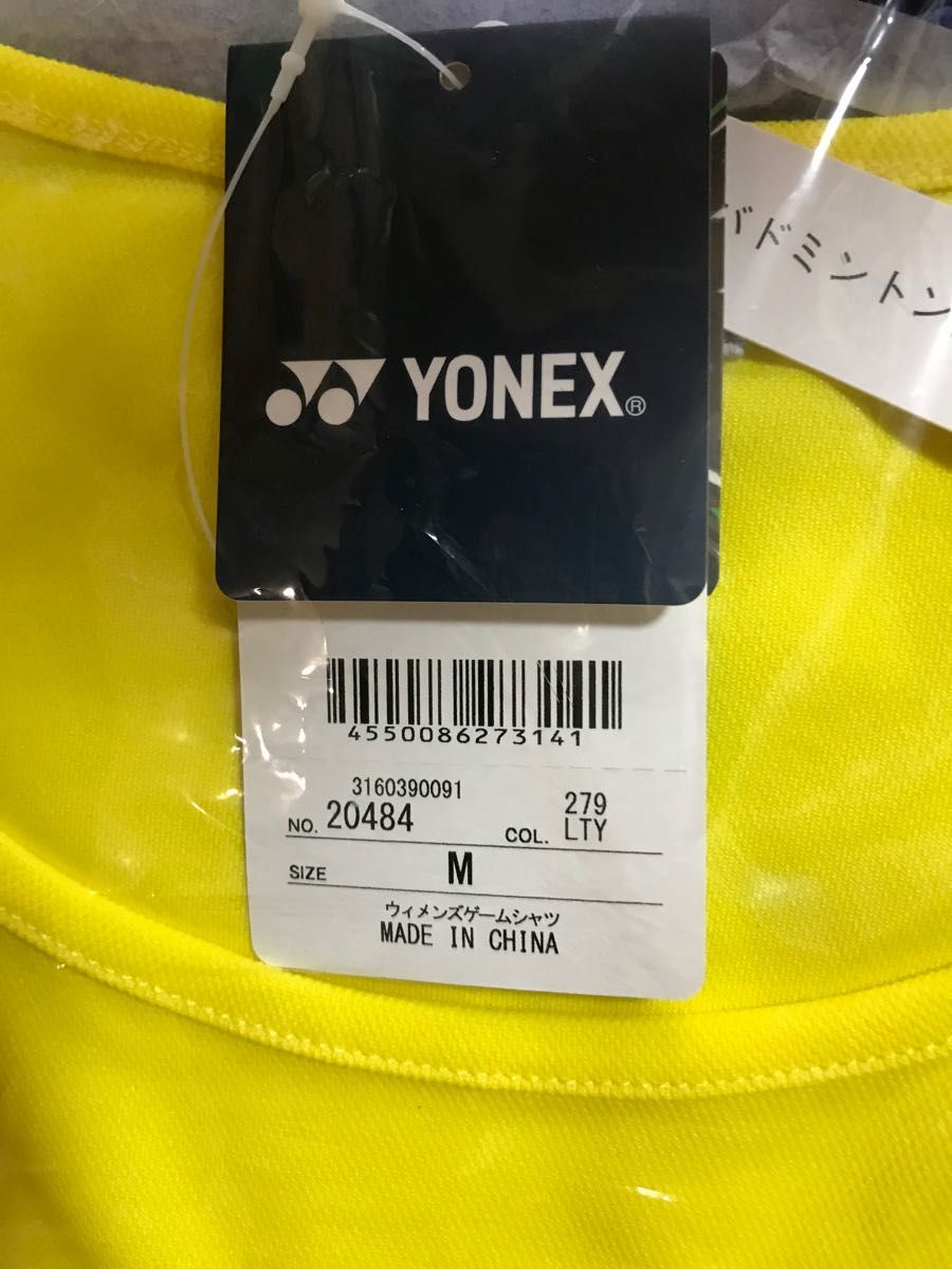 新品　YONEX ヨネックス　テニスウェア バドミントン　レディース　20484  半袖 ゲームシャツ　ライトイエロー　Mサイズ