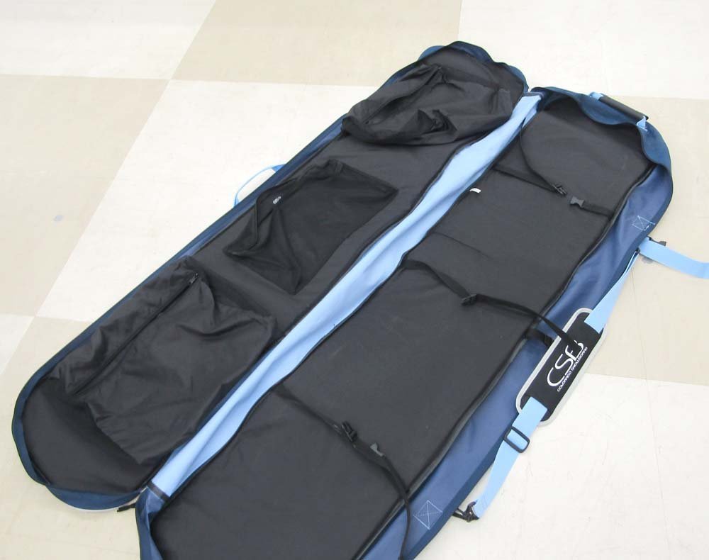 CSB snowboard carry bag approximately 160cm board boots storage shoulder with strap light blue series snowboard winter sport 