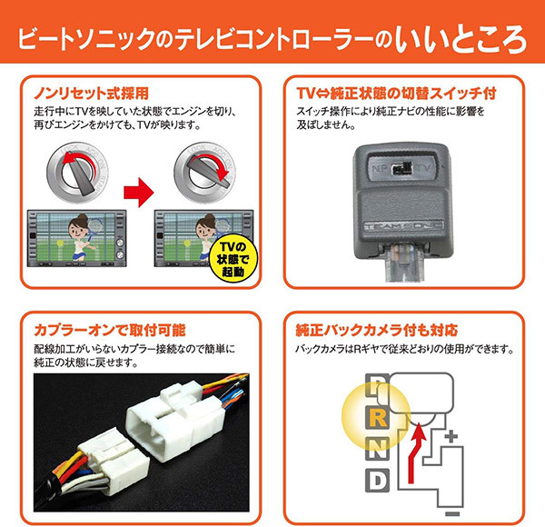 【取寄商品】ビートソニックTVK-11トヨタTOYOTAディーラーオプションナビ(一部機種)用テレビコントローラー※適合を必ずご確認ください_画像4