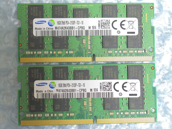 HP純正 DDR4-2133 PC4-17000 ECC 16GB 2枚セット 計32GB クリックポスト可 PC4-2133 Samsung