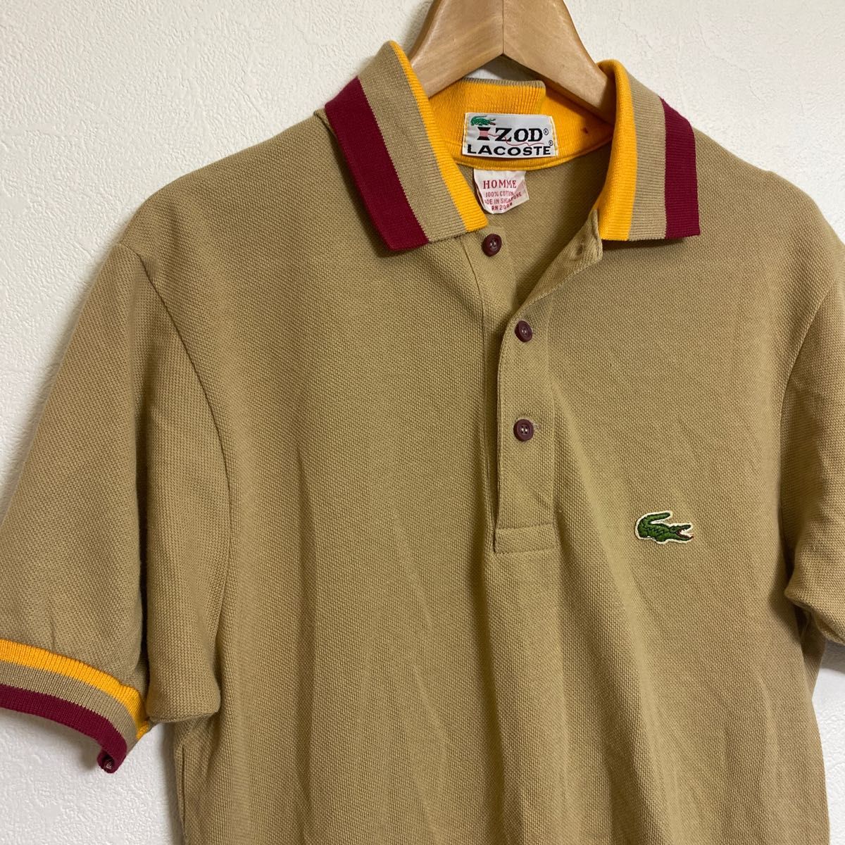 希少 70’s 糸巻きタグ IZOD ラコステ ポロシャツ ヴィンテージ LACOSTE 半袖