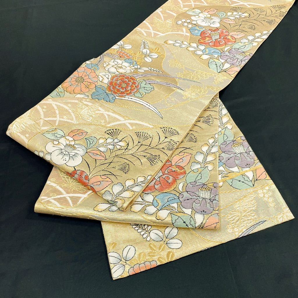 着物月花煌びやかな辻ヶ花袋帯六通柄正絹金糸ob322 | JChere雅虎拍卖代购