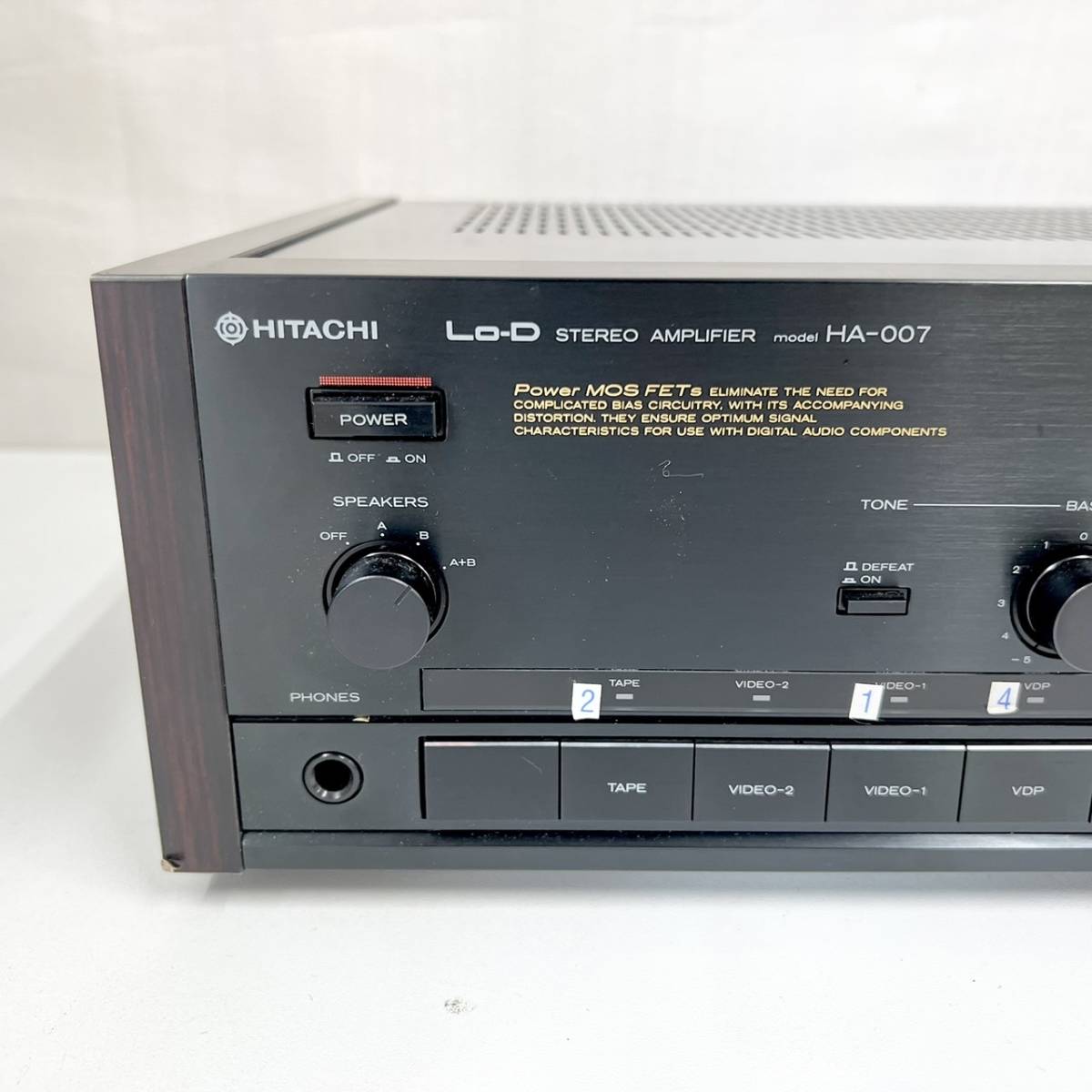 n121/ HITACHI Lo-D HA-007 STEREO AMPLIFIERプリメインアンプ 日立