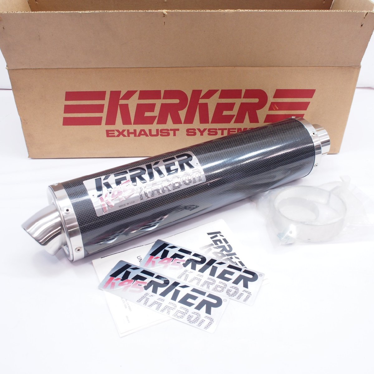 KERKER K45 carbon silencer FZ-1 feather XJR1200 XJR1300 FJ1100 XJ750 FZR1000 FZS1000 FZR400 SRX400 SR400