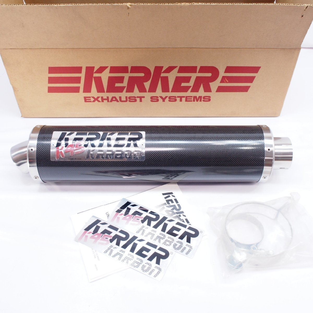 KERKER K45 carbon silencer FZ-1 feather XJR1200 XJR1300 FJ1100 XJ750 FZR1000 FZS1000 FZR400 SRX400 SR400