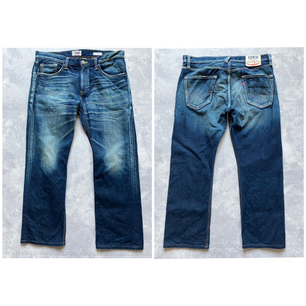  prompt decision W36 Edwin EDWIN 503 regular strut made in Japan MADE IN JAPAN used hige processing cotton 100% Denim 