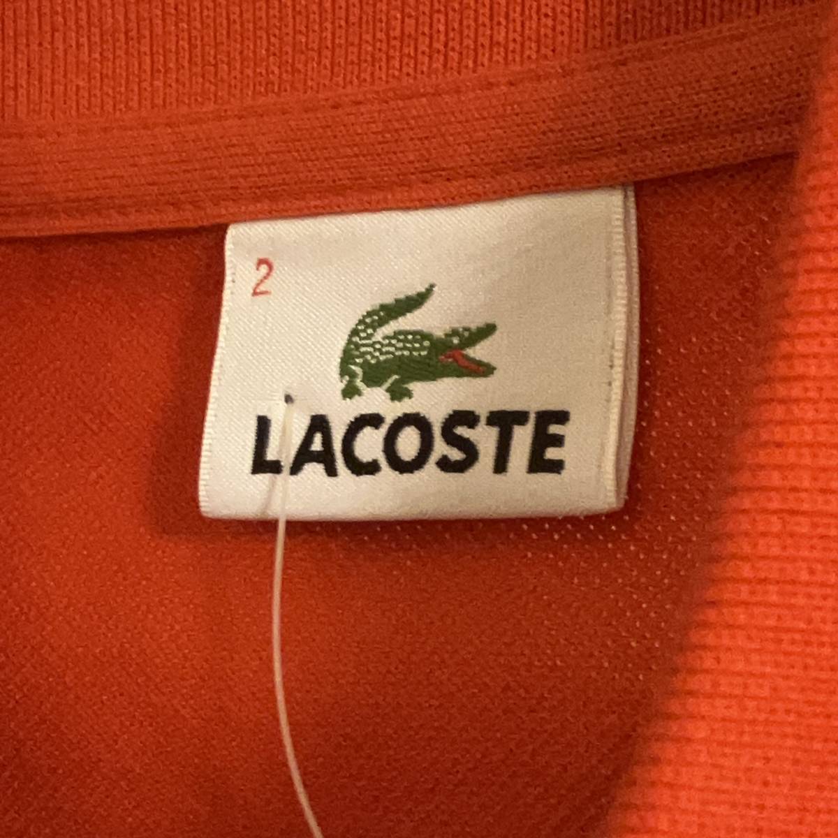 【新品タグ付き】ラコステ ポロシャツ サイズ2 オレンジ　L1212 LACOSTE_画像3