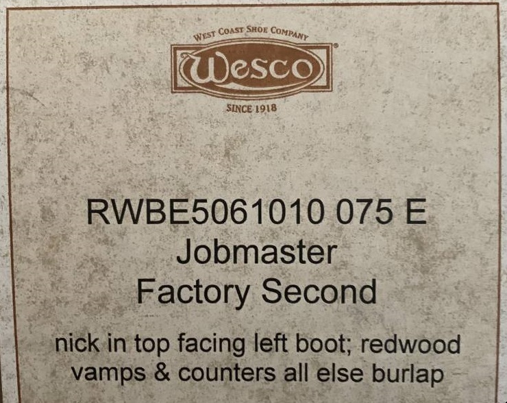  новый товар не использовался Wesco товар, выполненный под заказ job тормозные колодки WESCO CUSTOM JOB MASTER 25.5cm Factory второй 