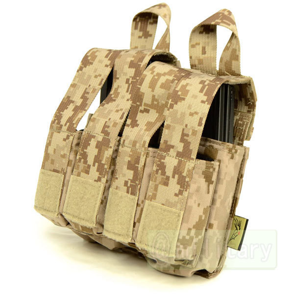 Flyye MOLLE Double M4+ Quad Pistol Mag Pouch AOR1 PH-P002_画像1