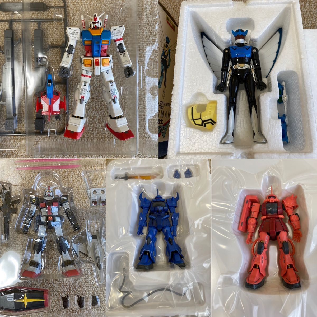 超合金【美品】ウイングマン！ガンダム！シャアザク！グフ！プロトタイプ！レア！まとめ！セット！昭和レトロ！