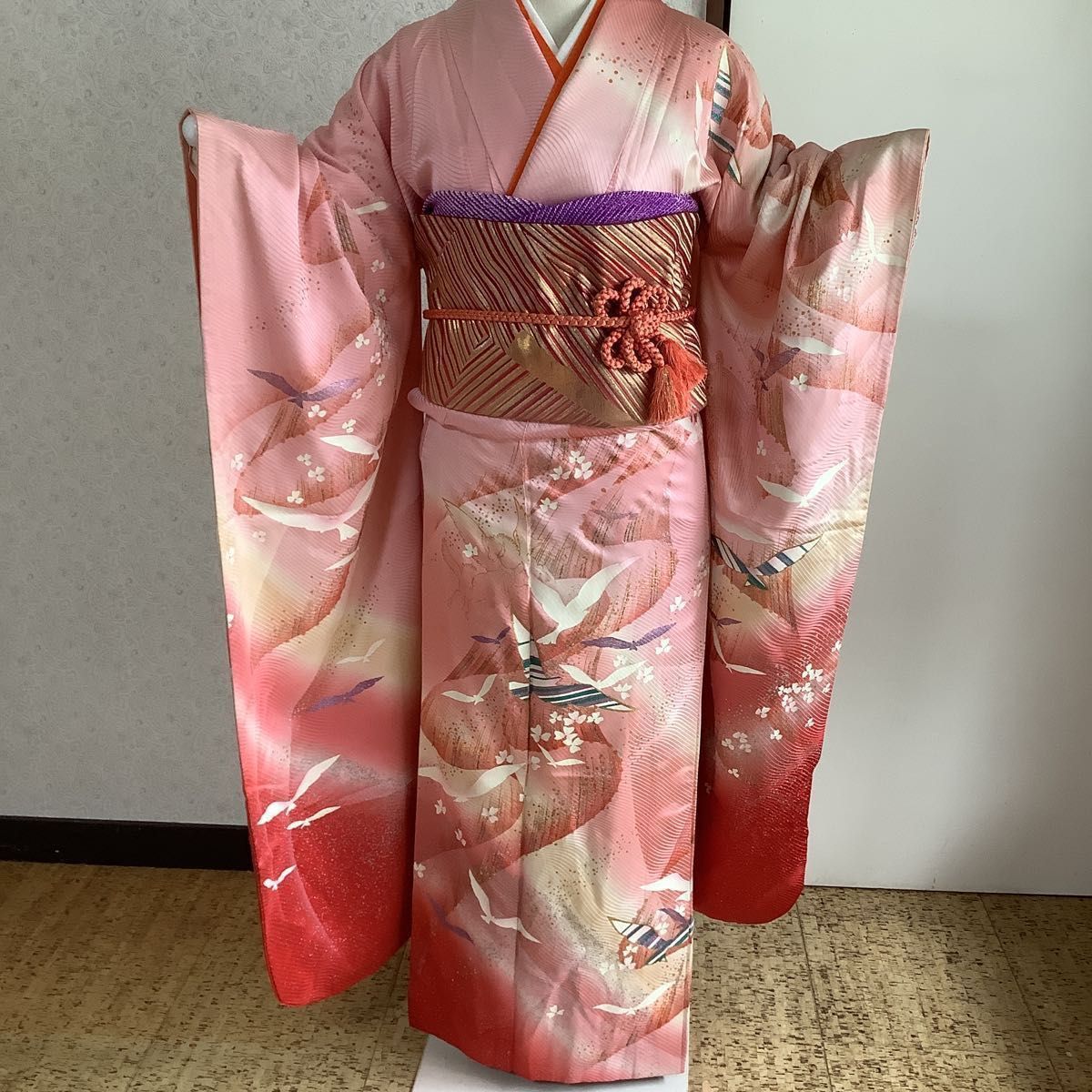 高級正絹振袖 裄67センチ/正絹振袖 振袖 着物 成人式 辻が花 高級正絹振袖 裄67センチ/正絹振袖 振袖 着物 成人式 辻が花