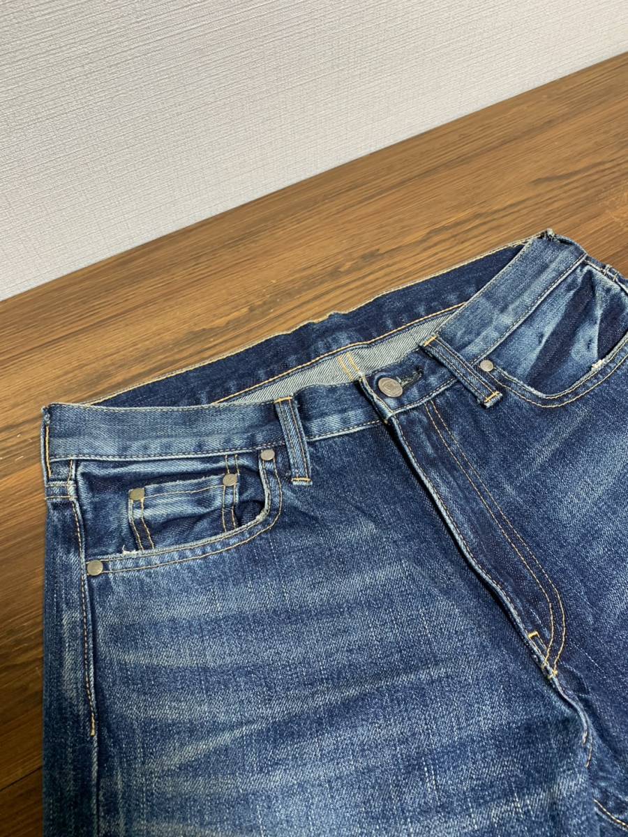  прекрасный товар *[ICE CREAM by BBC] задний вышивка Vintage обработка индиго Denim брюки S сделано в Японии мороженое Billionaire Boys Club 