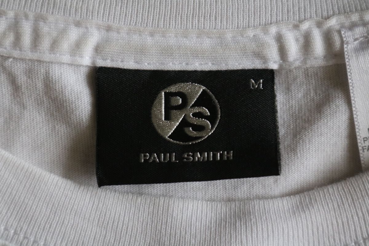 【PAUL SMITH】半袖Tシャツ　ロゴ　絵画風　植物　白★