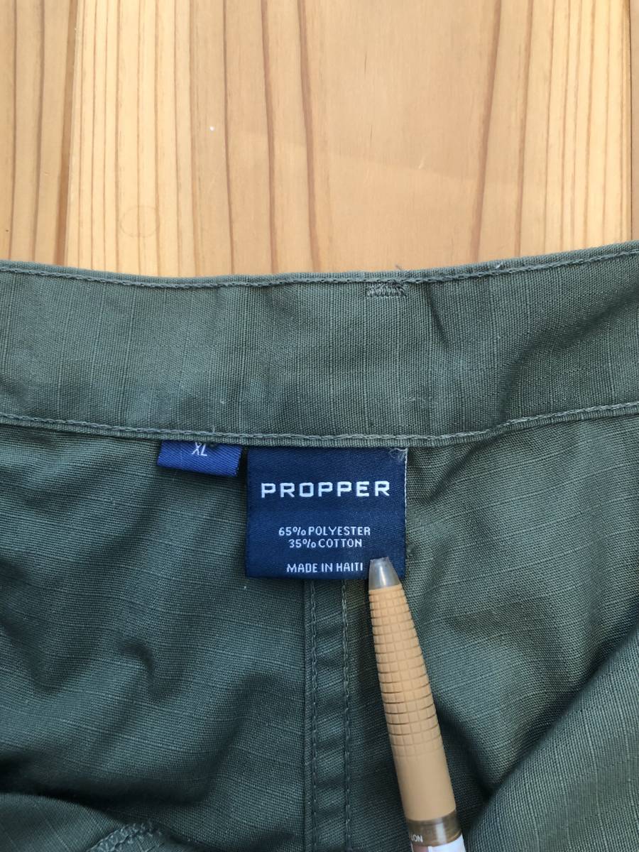 PROPPER BDU SHORTS ZIP FLY プロパー カーゴショーツ ハーフパンツ ミリタリー リップストップ XL オーバーサイズ オリーブ_画像4