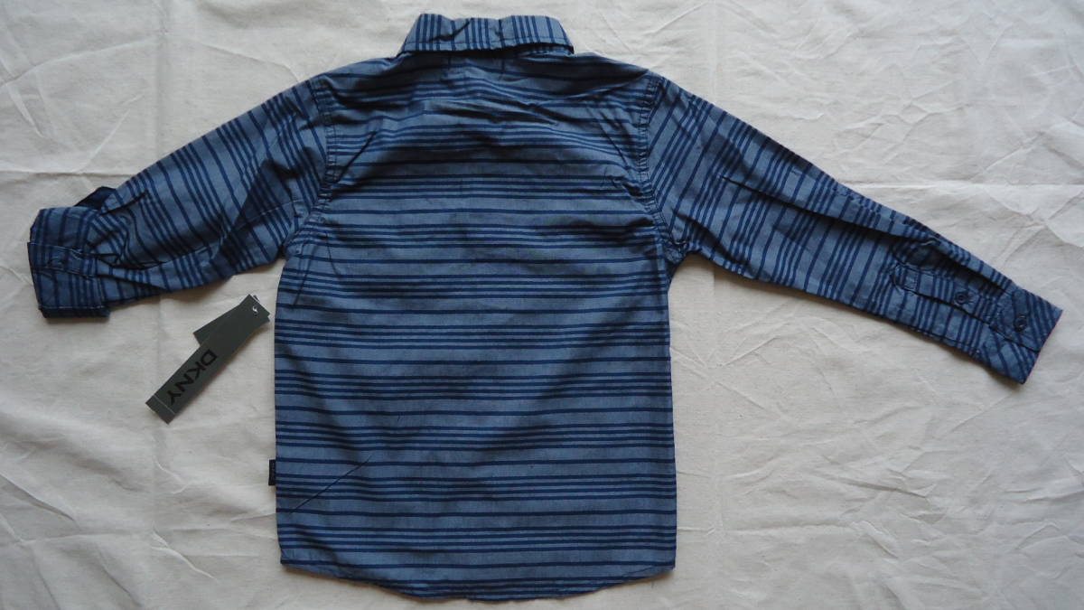 DKNY Jeans детский длинный рукав полоса рубашка темно-синий 5(120) %offti-*ke-*en*wai длинный рукав roll выше рубашка letter pack почтовый сервис свет 