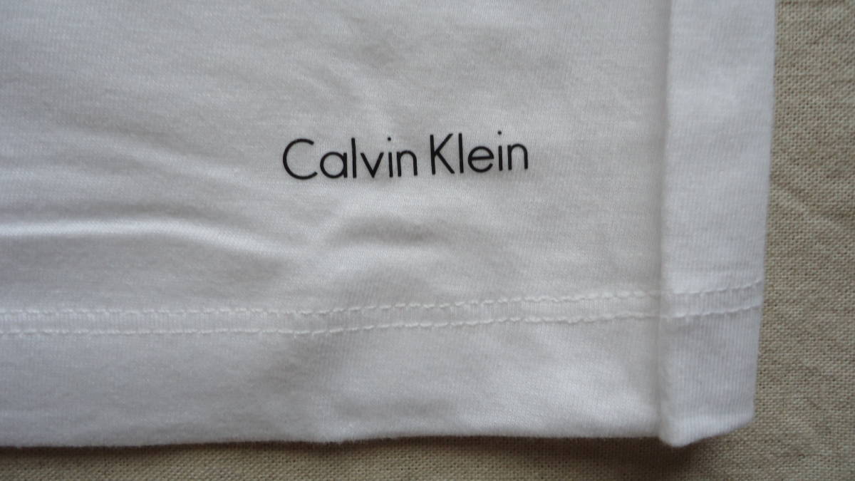 Calvin Klein (U4001) Classic Tee 白 M %off カルバン・クライン 無地 Tシャツ NYC NY CK レターパックライト_画像3
