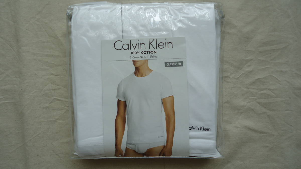 Calvin Klein (U4001) Classic Tee 白 M %off カルバン・クライン 無地 Tシャツ NYC NY CK レターパックライト_画像6