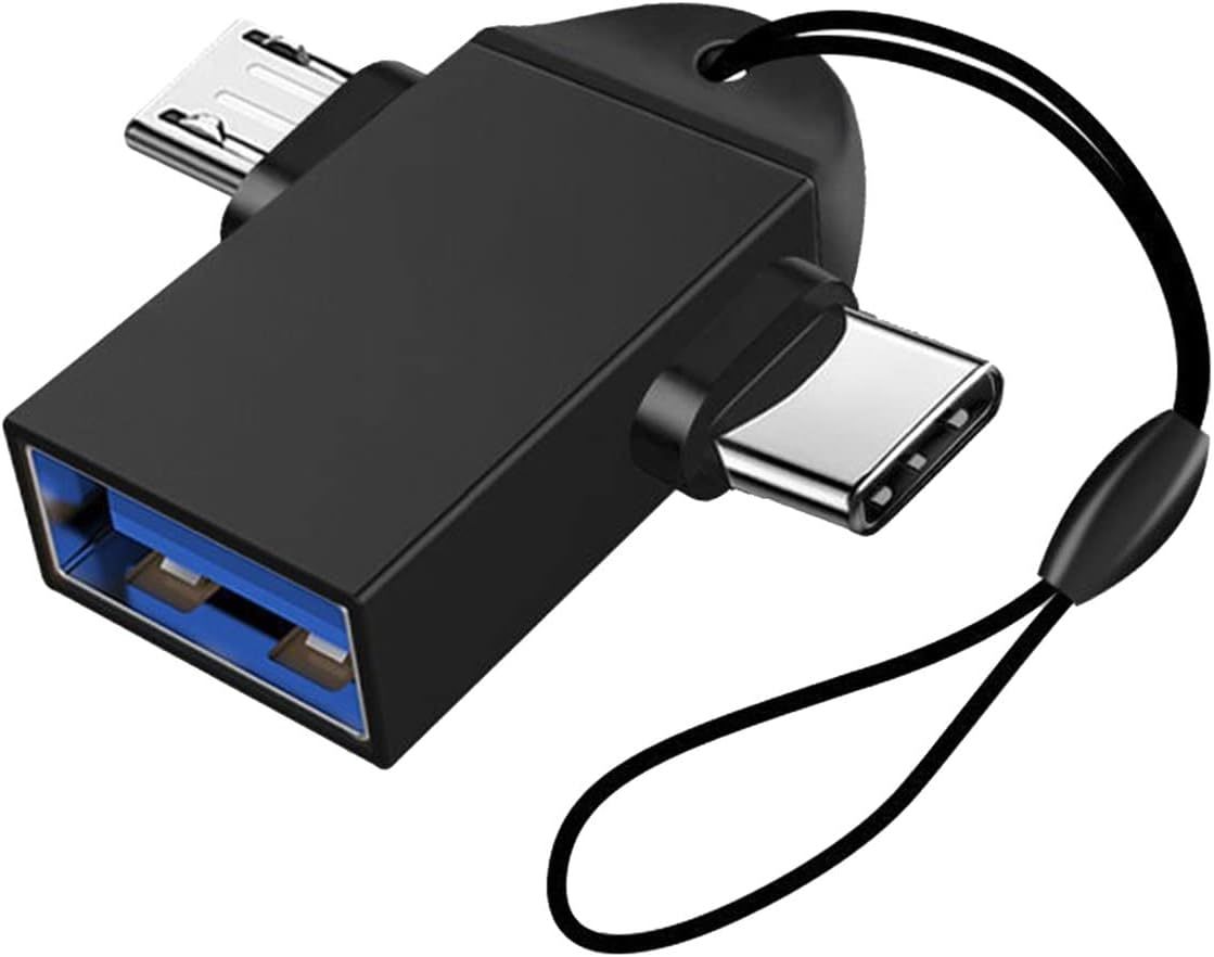 OTG USB→Type-c、Micro 3-in-1 変更アダプター USB→Type-c マイクロ プラグ タイプC スマホ、タブレット、パソコン、カメラ 等対応の画像1