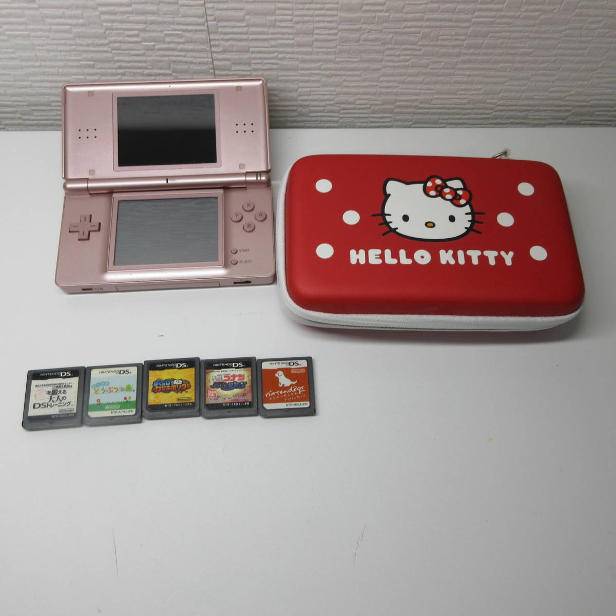 〇 【ニンテンドー DS Lite 本体 ピンク ソフト ケース 等々 まとめて